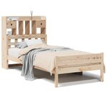 vidaXL Lit bibliothèque sans matelas 100x200 cm bois massif de pin