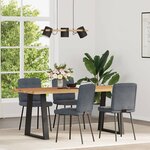 vidaXL Chaises à manger lot de 4 Gris foncé Velours