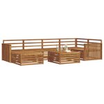 vidaXL Ensemble de canapés d'extérieur 7 pc Naturel