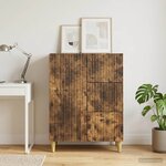 vidaXL Buffet Chêne fumé 66 x 34 5 x 90 cm Bois d'ingénierie