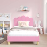 vidaXL Cadre de lit pour enfants avec tête de lit Rose 80 x 200 cm