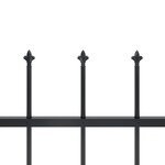 vidaXL Clôture de jardin avec dessus en lance Acier 3 4 x 1 5 m Noir