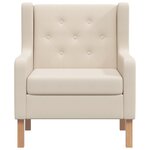 vidaXL Fauteuil blanc crème tissu