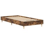 vidaXL Cadre de lit sans matelas chêne fumé 75x190cm bois d'ingénierie