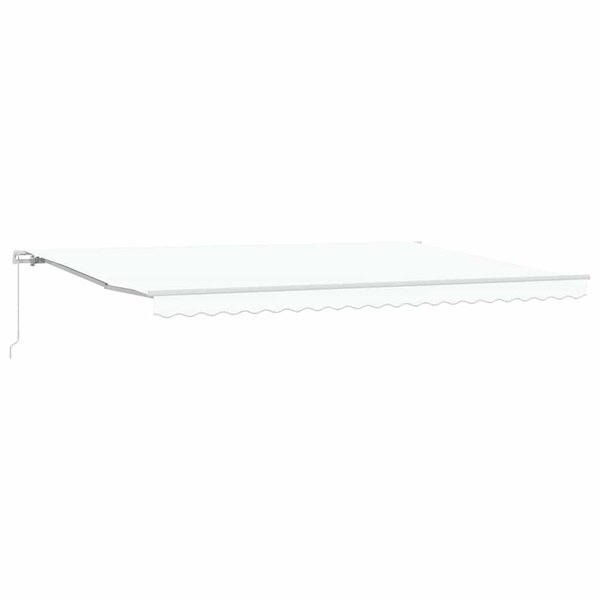 vidaXL Auvent Rétractable Blanc 500 × 350 cm Polyester et Aluminium