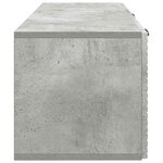 vidaXL Meuble TV mural Gris béton 78 5 x 31 x 30 cm Bois d'ingénierie