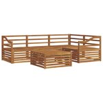vidaXL Ensemble de canapés d'extérieur 5 pc Naturel