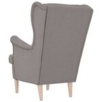 vidaXL Fauteuil taupe 74x84x100 cm tissu