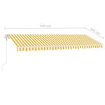 vidaXL Auvent automatique sur pied 500x350 cm Jaune/Blanc