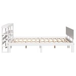vidaXL Cadre de lit avec tête de lit blanc 160x200 cm bois pin massif
