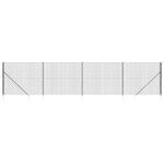vidaXL Clôture en treillis métallique et ancrage anthracite 1 8x10 m