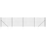 vidaXL Clôture en treillis métallique et ancrage anthracite 2 2x10 m