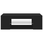 vidaXL Meuble TV avec lumières LED Noir 90x39x30 cm