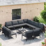 vidaXL Ensemble de canapé de jardin Anthracite Acier