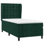 vidaXL Sommier à lattes de lit et matelas Vert foncé 80x200 cm Velours