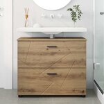 vidaXL Cabinet de salle de bain chêne artisanal 76 5 x 35 x 64 cm