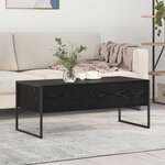 vidaXL Table basse Chêne noir 100 x 46 x 40 cm Bois d'ingénierie