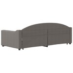 vidaXL Lit de jour avec gigogne sans matelas taupe 90x200 cm