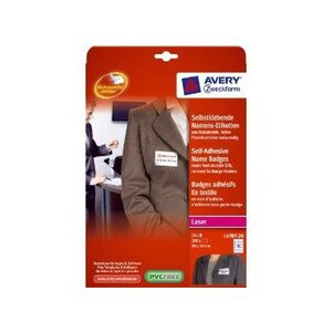 Etiquettes badges 80 x 50 mm cadre bleu AVERY ZWECKFORM