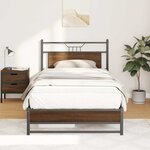 vidaXL Cadre de lit sans matelas chêne marron 107x203 cm