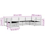 vidaXL Ensemble de canapés d'extérieur 6 pc Naturel