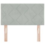vidaXL Tête de lit LED Gris clair 80 cm Cuir synthétique
