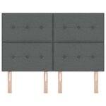 vidaXL Tête de lit LED avec tête de lit Gris foncé 160 cm Polyester