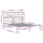vidaXL Lit bibliothèque sans matelas blanc 140x200 cm bois pin massif