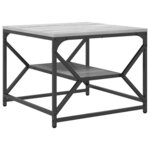 vidaXL Table basse Gris Sonoma 51 x 50 x 40 cm