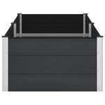 vidaXL Jardinière surélevée Noir 250 x 100 x 54 cm WPC et Aluminium