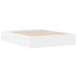 vidaXL Cadre de lit avec tiroirs blanc 140x190cm bois d'ingénierie