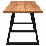 vidaXL Table à manger marron clair 320x80x74 cm rectangulaire
