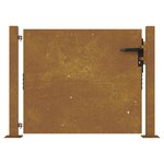 vidaXL Portail de jardin 105x80 cm acier corten