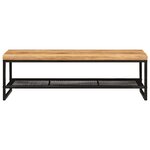 vidaXL Table basse Marron et Noir Bois de mangue massif
