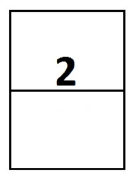 Lot de 500 planches a4 d'étiquettes adhésives 210 x 148 mm (2 par a4)