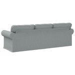 vidaXL Canapé Gris clair 215 x 82 x 80 cm tissu