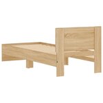 vidaXL Cadre de lit avec bandes LED Chêne Sonoma Bois d'ingénierie