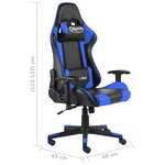 vidaXL Chaise de jeu pivotante Bleu PVC