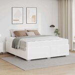 vidaXL Cadre de lit Blanc 160 x 200 cm Faux cuir