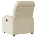 vidaXL Fauteuil inclinable électrique Crème Tissu