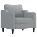 vidaXL Fauteuil Gris clair 60 cm Tissu