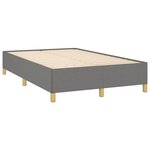 vidaXL Sommier à lattes de lit avec matelas gris foncé 120x190cm tissu