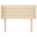 vidaXL Tête de lit avec oreilles Crème 83x16x78/88 cm Tissu