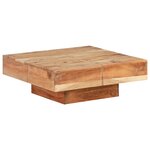 vidaXL Table basse 80x80x28 cm Bois d'acacia massif