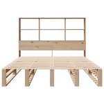 vidaXL Lit bibliothèque sans matelas 160x200 cm bois massif