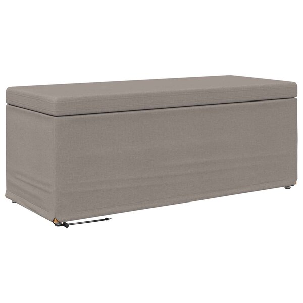 vidaXL Tabouret Taupe 101 x 41 x 40 cm Tissu et bois stratifié
