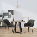 vidaXL Chaises à manger lot de 2 Gris foncé Velours