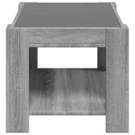 vidaXL Table basse avec LED sonoma gris 73x53x45 cm bois d'ingénierie