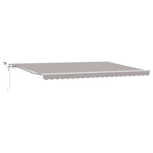 vidaXL Auvent Rétractable Gris clair 500 × 350 cm Polyester et métal