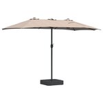 vidaXL Parasol de jardin Taupe 385 x 209 x 244 cm Polyester